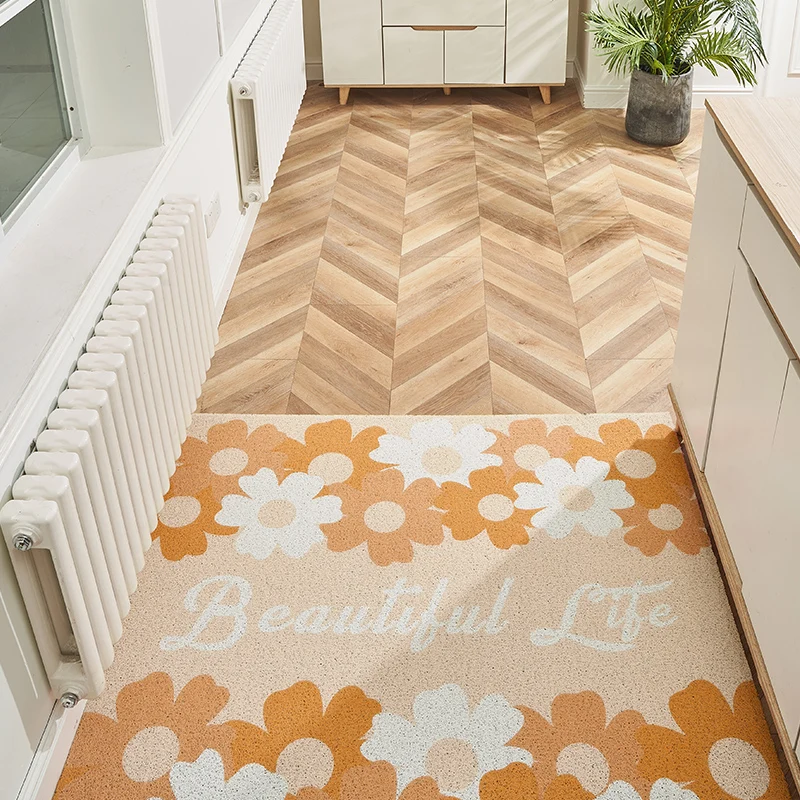 

Flower Pattern Mats Carpet Living Room Hallway Home Doormat Can Be Cut Non-slip Entrance Doormat Custom Indoor Decor Mats Carpet