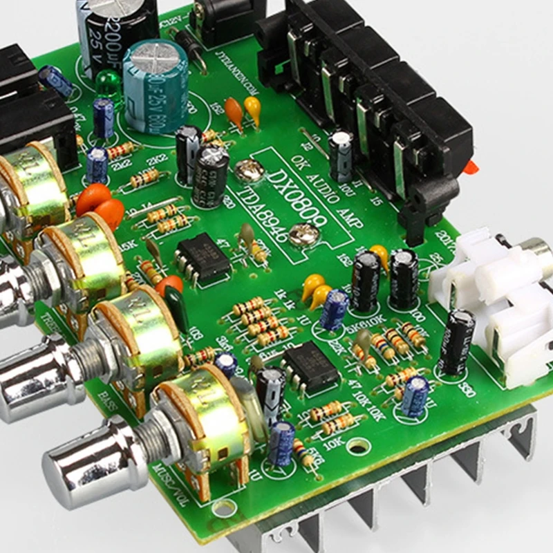 TDA 8944/8946 Chips Stereo High Power DIY Speaker Amplifier Board DC 12V-2A Equipped with Dual Filter Capacitors