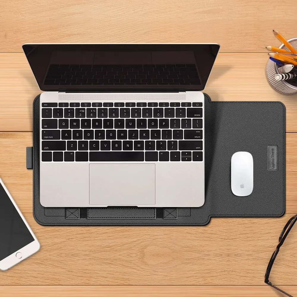 Funda con soporte de PU para Macbook Pro 16, funda para portátil 2023, funda para Macbook Air 13 2022 M2 Pro 13 14 15 12 11 Matebook Xiaomi Bag