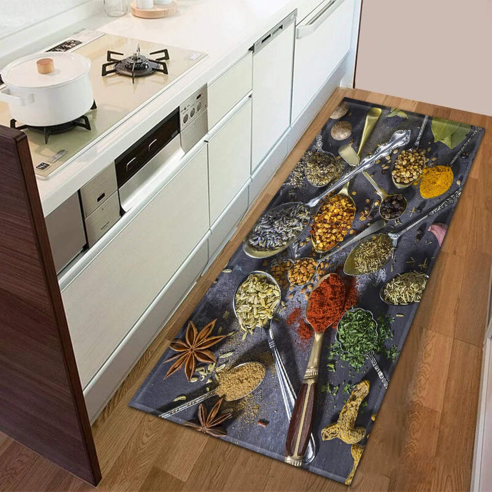 Modern Kitchen Doormat Decoration Bedroom Carpet Bathroom Anti-Slip Floor Home Balcony Hallway Long Rug Bedside Living Room Mat