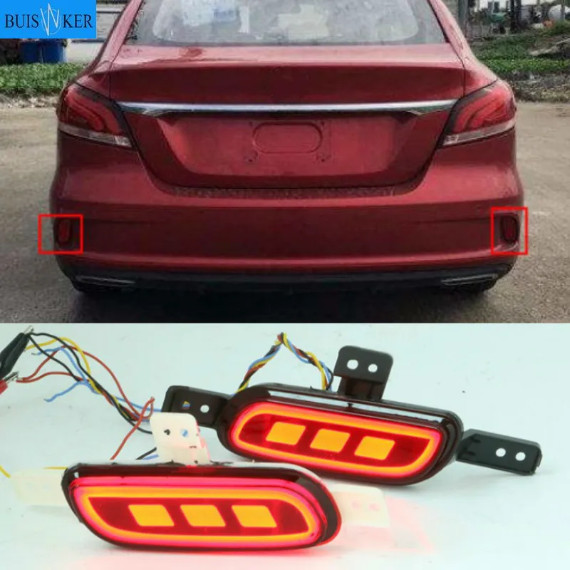 

LED Rear tailLight Brake Light Turn Signal Reflector For MG MG6 2017-2019 12V Car