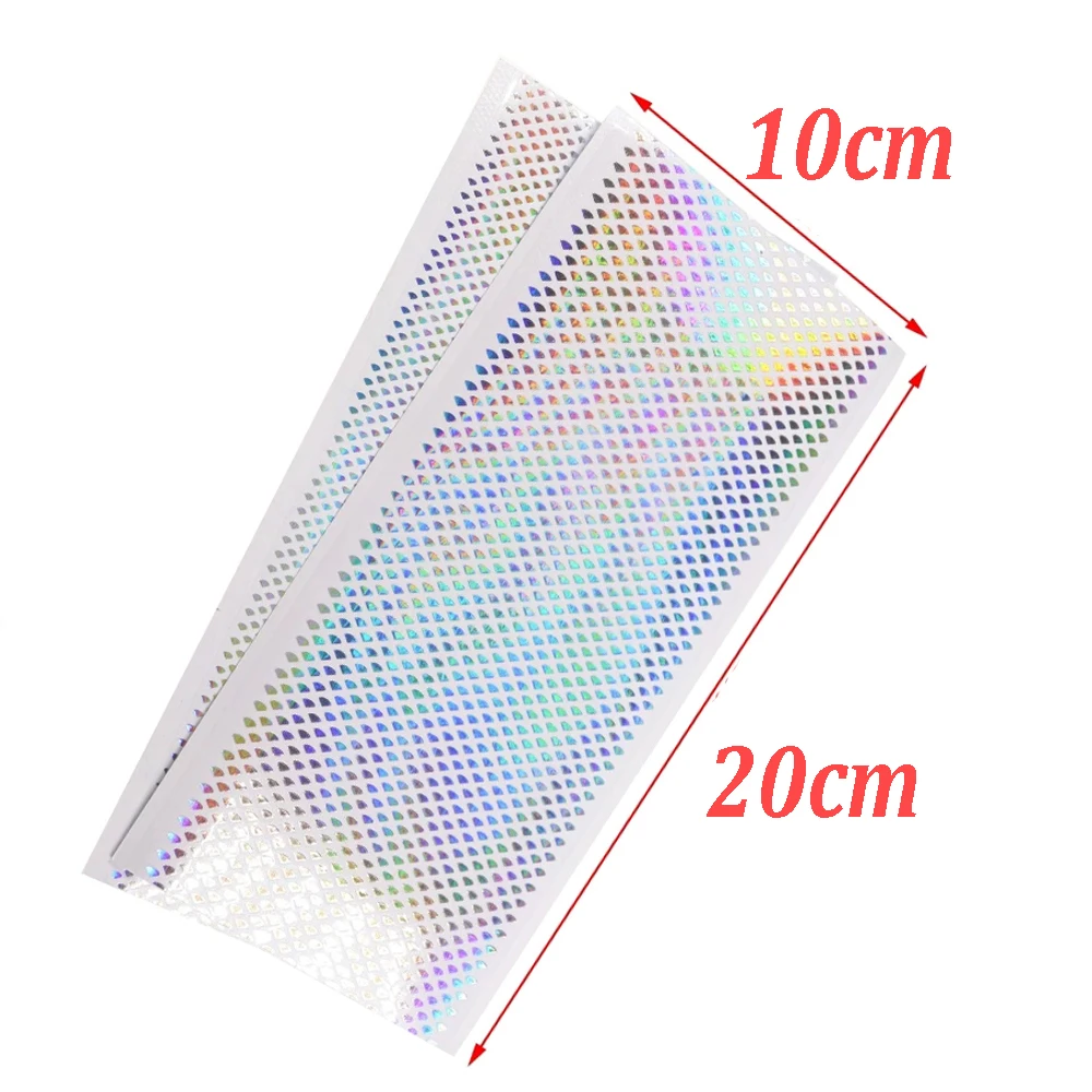 Wifreo 4PCS/Pack Holographic Fishing Lure Fly Sticker Fish Scale Lure Pressure Transfer Sticker for Jigs Squid Lure Blanks