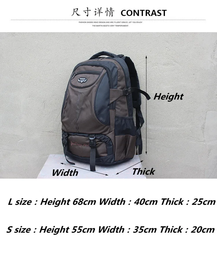 Outdoor 70L Large Capacity Wear Resistance Waterproof Backpack Men Women Trekking Camping Mountaineering Travel Luggage Bag