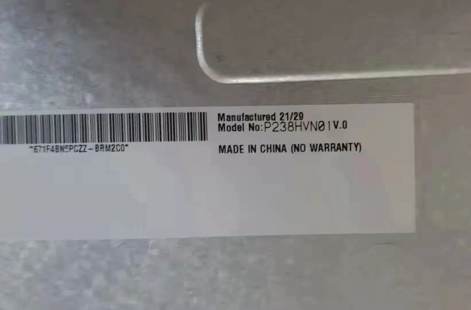 New Original 23.8 Inch LCD Display Panel  P238HVN01.0 Screen 1920X1080