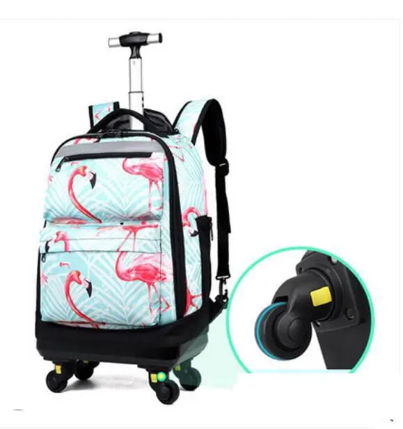 

kids travel trolley bag 18 inch School Rolling backpack Bag teeangers Children wheeled backpack for girl school bag with wheels