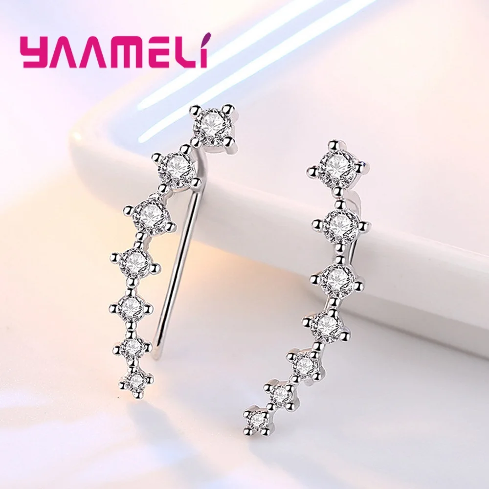 Cool Earring 925 Sterling Silver Fine Jewelry for Women Femme Dazzling Star Milky Way Lovely Jewellery Best Birthday Friend Gift