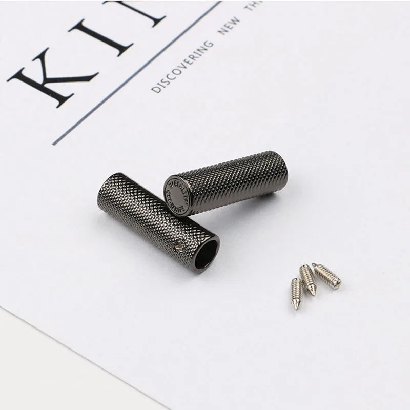 25mm Height Cylinder Pattern Surface Screwed Stopper Rope Ends Lid Drawstring Toggles Clip Clothes Apparel Shoelace Accessories