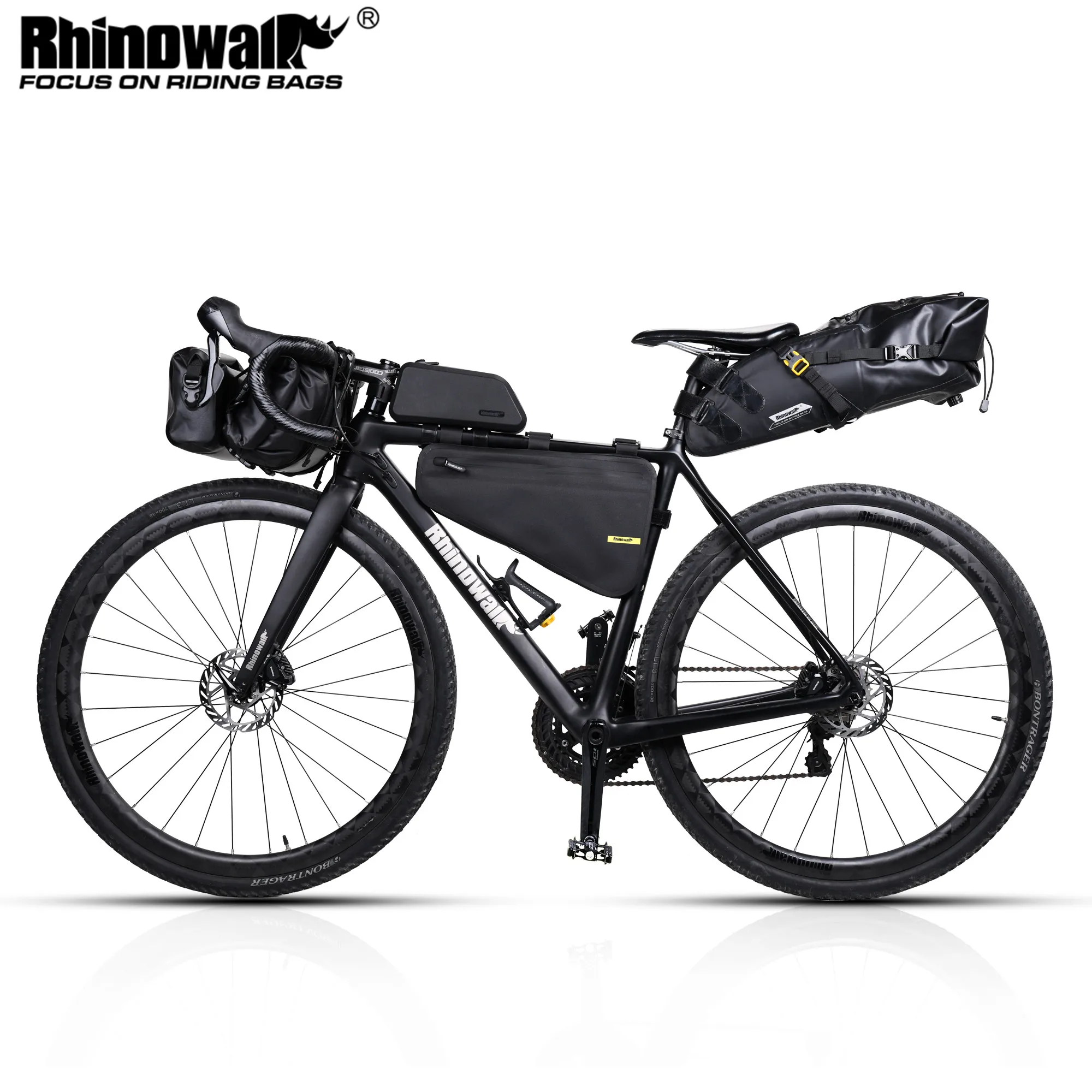 Rhinowalk Bicycle Bag Set Or 1 piece Waterproof Handlebar Pannier Bags Frame Top Tube Bag MTB Saddle Bag Long Distance Cycling