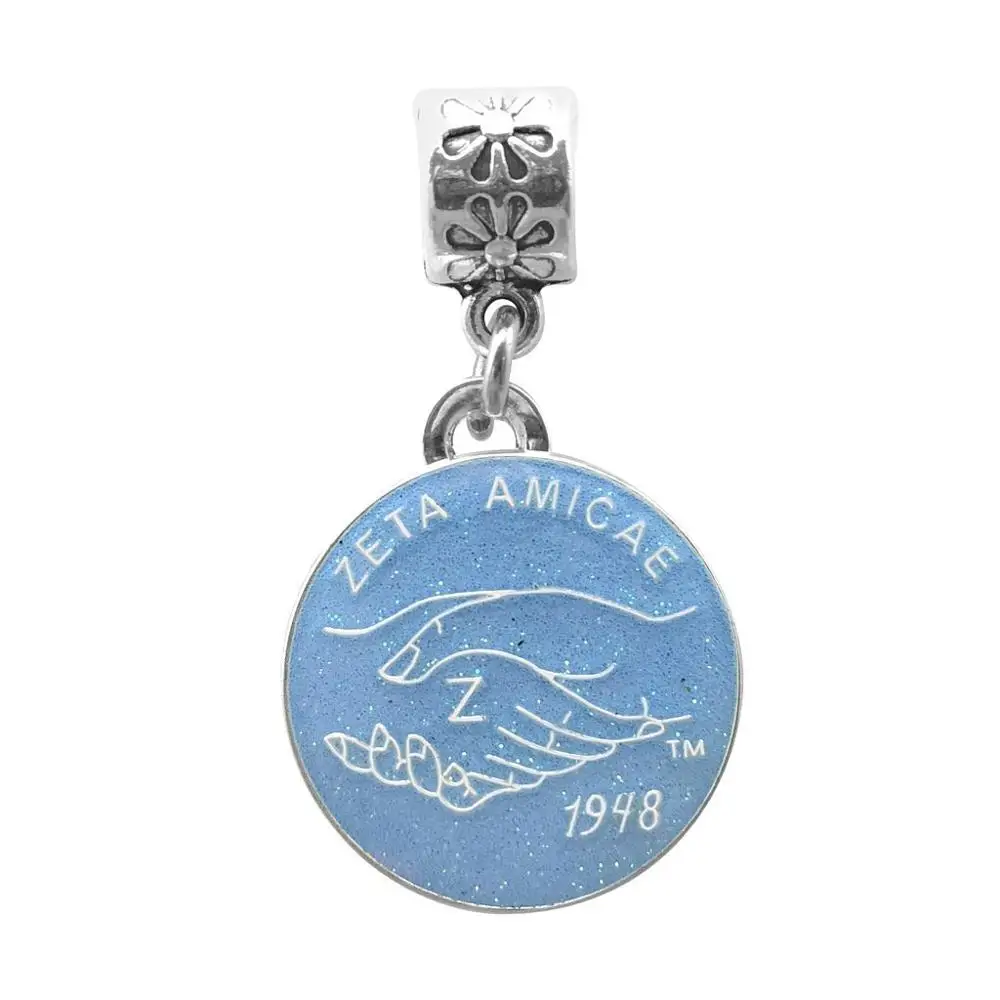 Hot fashion enamel metal ZETA AMICAE sorority society jewelry round charm for college greek letter organization pendant