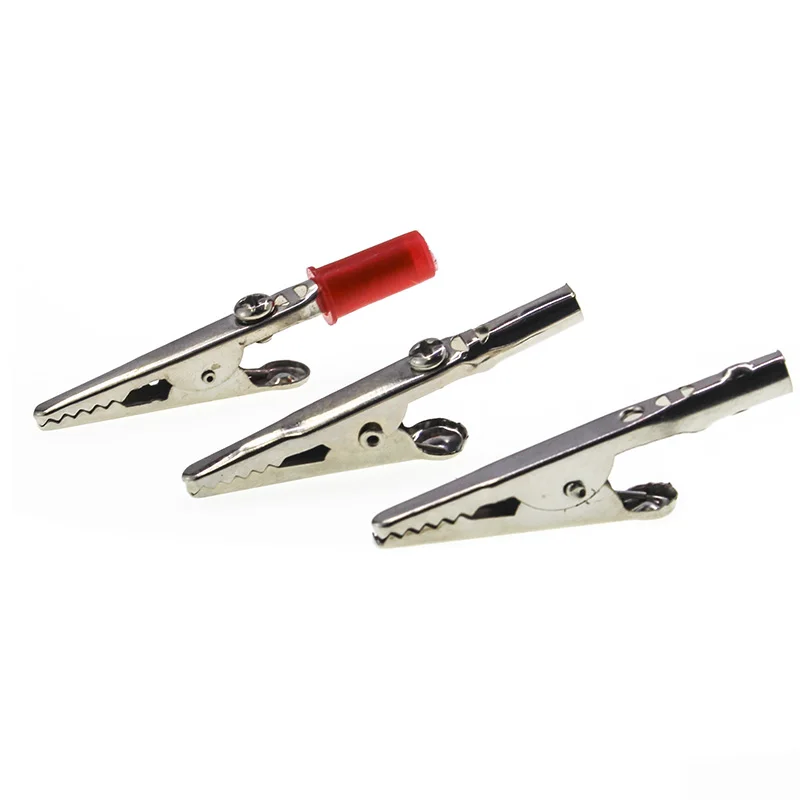 

10 pcs/lot 50mm Single Handle 5A Alligator Clips Iron Electrical Clamp for Testing Probe Meter Crocodile Clip