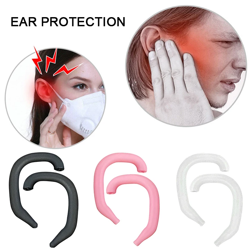 1/2Pair Silicone Anti Pain Earmuffs Protector Soft Protective Ears Mask Rope Cover Band Earloop Buckle Mask Accessories