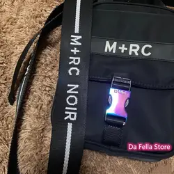 Newest M+RC NOIR Rainbow Bags Men Women Hip Hop Backpacks 2020 1:  M+RC NOIR Bag Colored metal buckle Backpack transparant GHOST