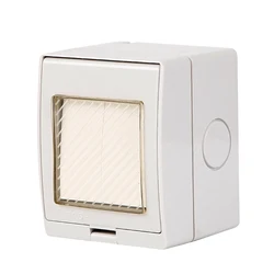 2 Gang Switch Wall Button Switch Waterproof Wall Switch IP55