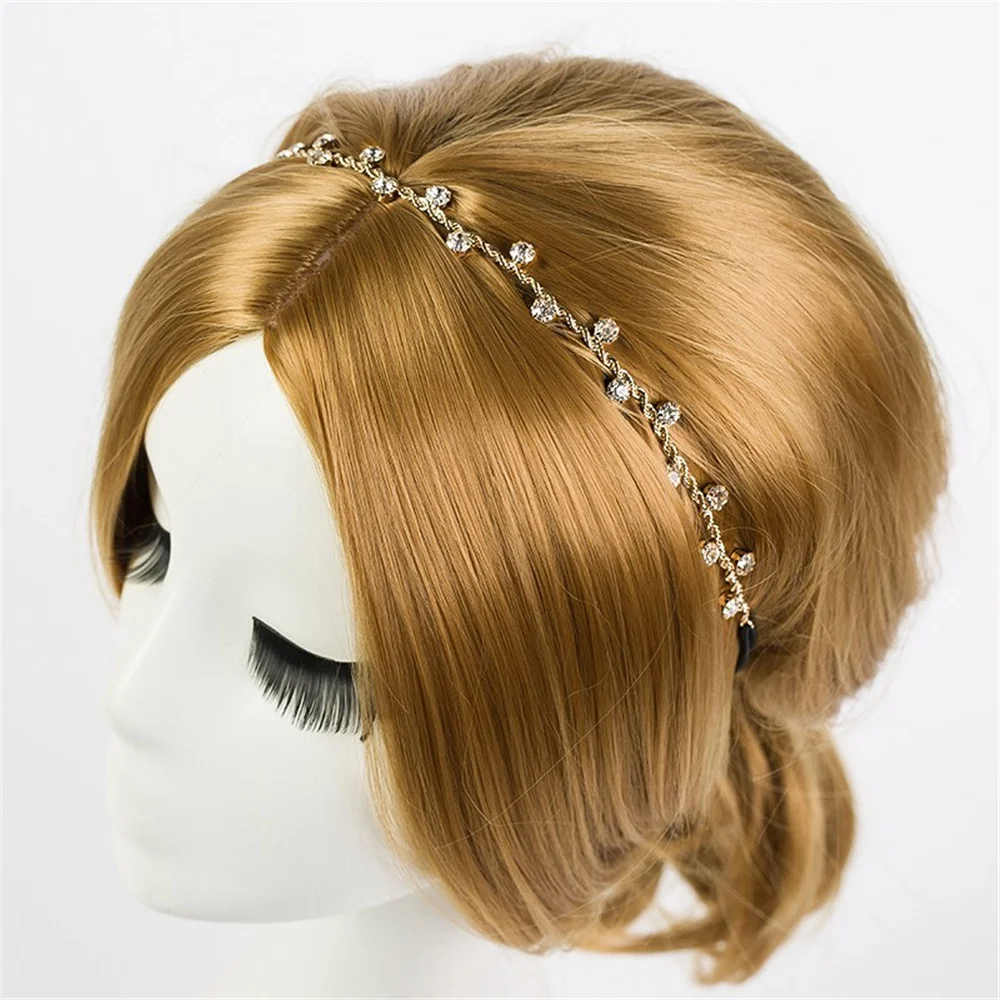 Diademas coreanas de cristal con diamantes de imitación para mujer, joyería nupcial para boda, diademas para el pelo, accesorios para el cabello con