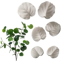 Eucalyptus Leaves Molds Fondant Cakes Decorating Tools Silicone Molds Sugarcraft Chocolate Baking Tools For Cakes Gumpaste Form