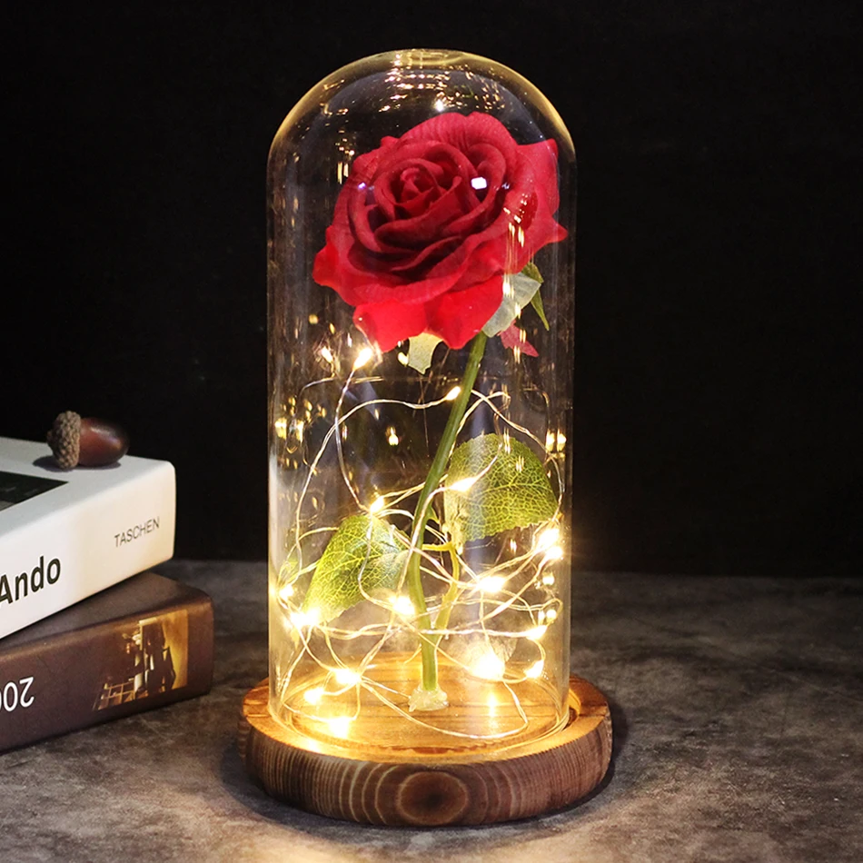 Drop shipping Galaxy Rose Artificial Flowers Beauty and the Beast Rose Wedding Decor Creative Valentine\'s Day Mother\'s Gift