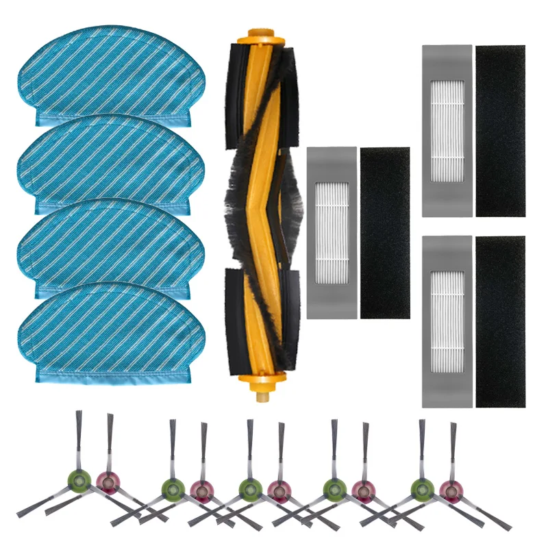 Kits de filtres de brosse pour Ecovacs Deebot OZMO 920 950, nettoyeur de Vauum, serpillière jetable, réservoir d'eau, planche de nettoyage