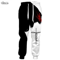 HX Newest Christian Jesus Catholic Trousers Men Women Sweatpants 3D Print Jogging Fashion Casual Pants Sweatpants Drop Shipping