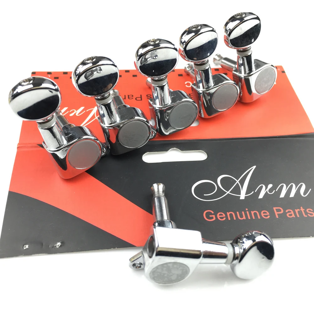 Electric Guitar Machine Heads Tuners Mini Oval Tuner for ST TL Silver Tuning Pegs J-05 Chrome Made In Korea