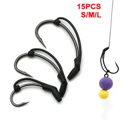 15PCS Carp Fishing Hook Kickers D Rig Kicker Aligners Hooks Sleeves Rigs  Accessories End Terminal Tackle