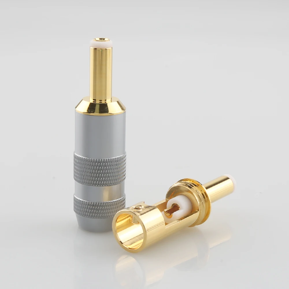 New Audiocrast 24K Gold Plated DC Power Plug Connector for Hi End Audio Grade  HIFI DC2.5 Plug