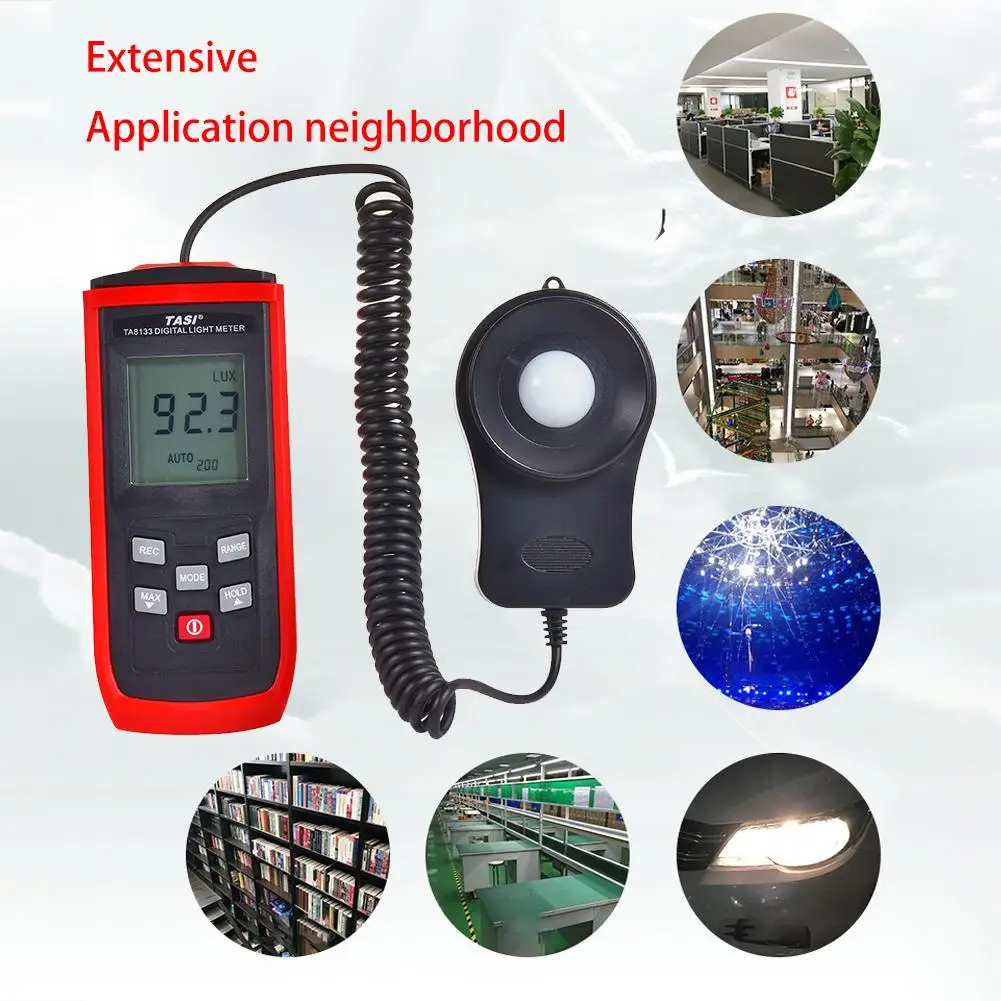 Digital Lux Meter Split Type 50 Data Storage Photometer Measurement Tool With Wide Measurement Range