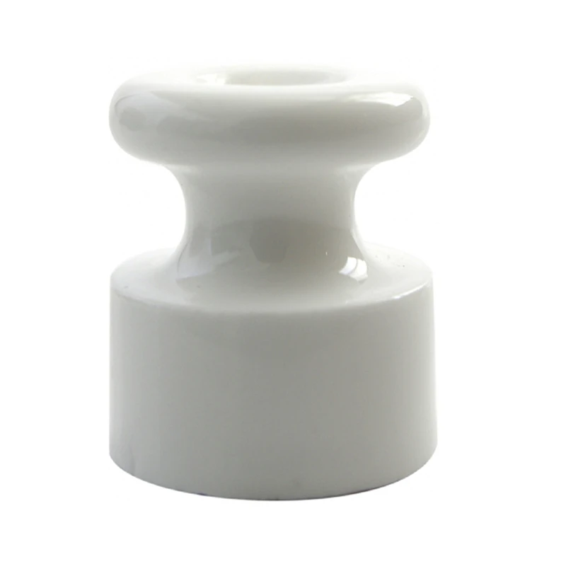 10PCS Porcelain Insulator For Wall Wiring Ceramic Insulator For Electrical Fabric  Cable Fixing With Screws