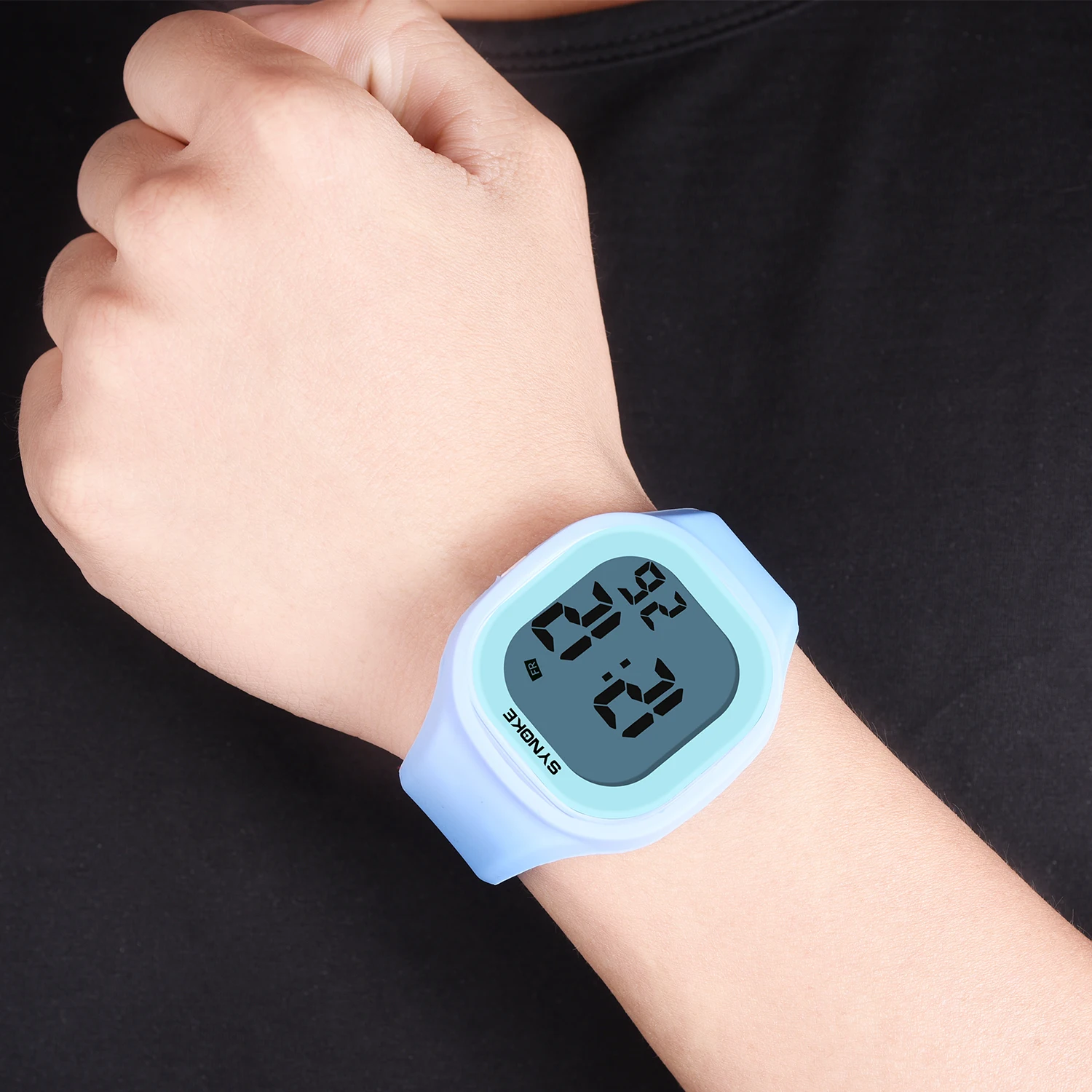 UTHAI CE05-relojes digitales para niños, pulsera deportiva resistente al agua, LED, Jelly Boy Girl, estudiantes, reloj despertador
