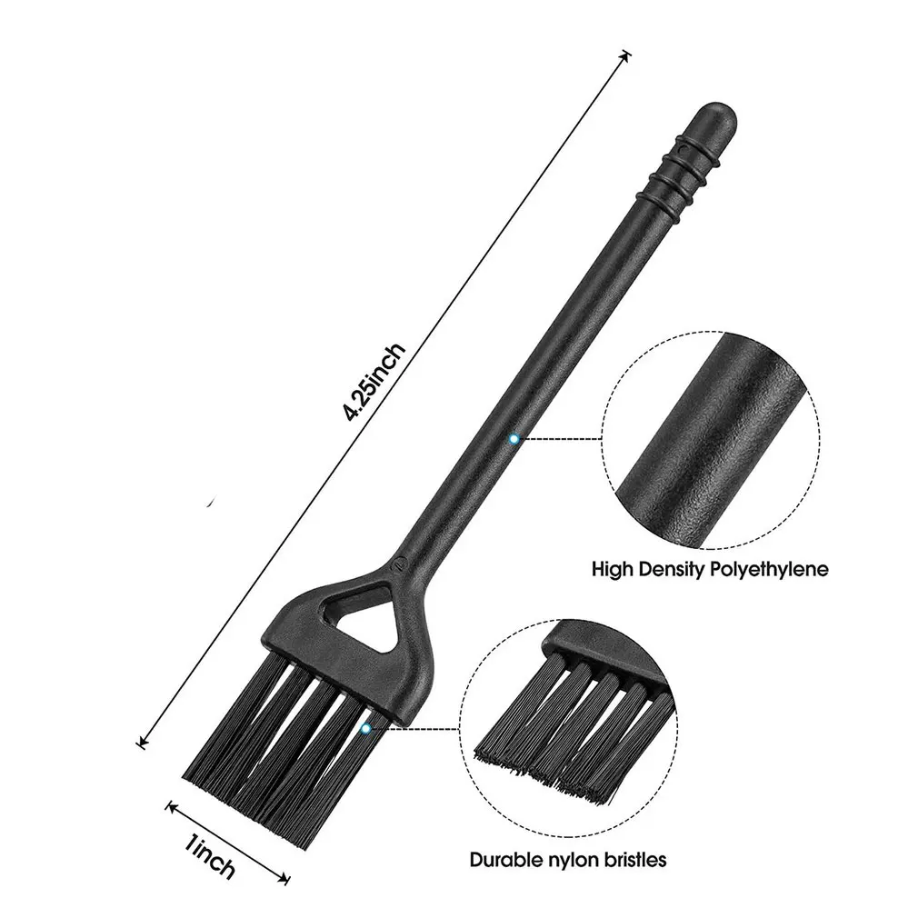 Escova de limpeza de lâmina de escova pequena escova de limpeza de plástico de polietileno preto escova de limpeza portátil