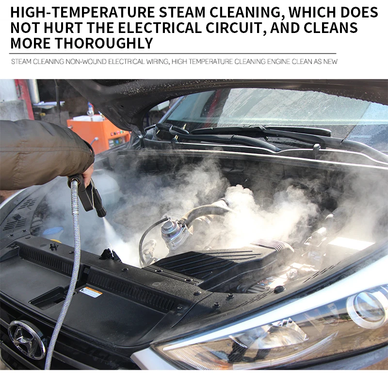 1PC Commercial Steam Car Washing Machine High Pressure High Temperature Washing Machine 220V Mobile Water Vapor Cleaning Machine