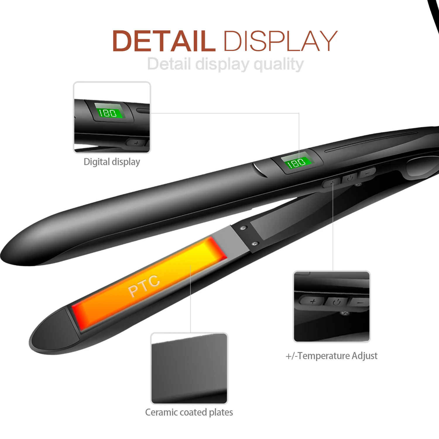 2 in 1 Professional Hair Straightener Curling Iron 2022 New Quick Heating Plate Flat Iron Negative Ion Hair Straightening Tool