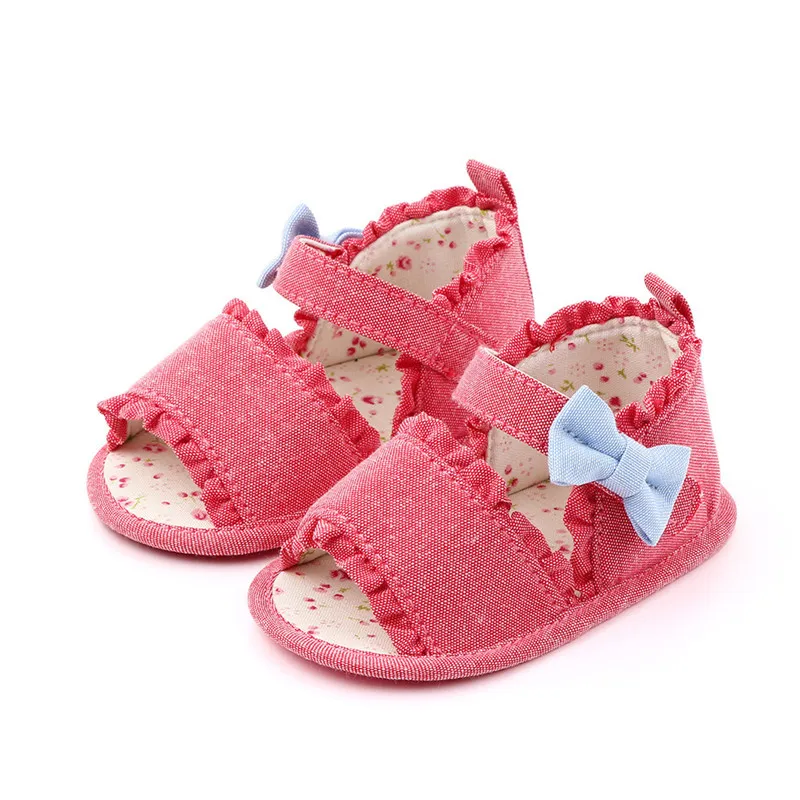 New Baby Shoes Toddler Girls Party Princess Shoes Summer Beach Shoes Infant Girls Cotton First Wallkers