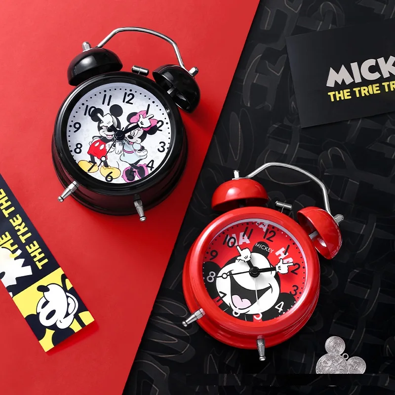 

Disney Official Alarm Clock Timer Bedroom High Volume Micky Mouse Minnie Cartoon Students Boy Girl Cute Gift Quartz Strike Beep