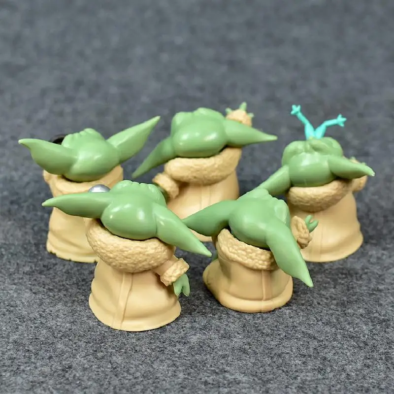 5pcs/set Baby Yoda Grogu Mandalorian Action Figure Toys 4-7cm Yoda Baby Action Toys Star Wars Figuras Hot Kids Toys Xmas Gifts