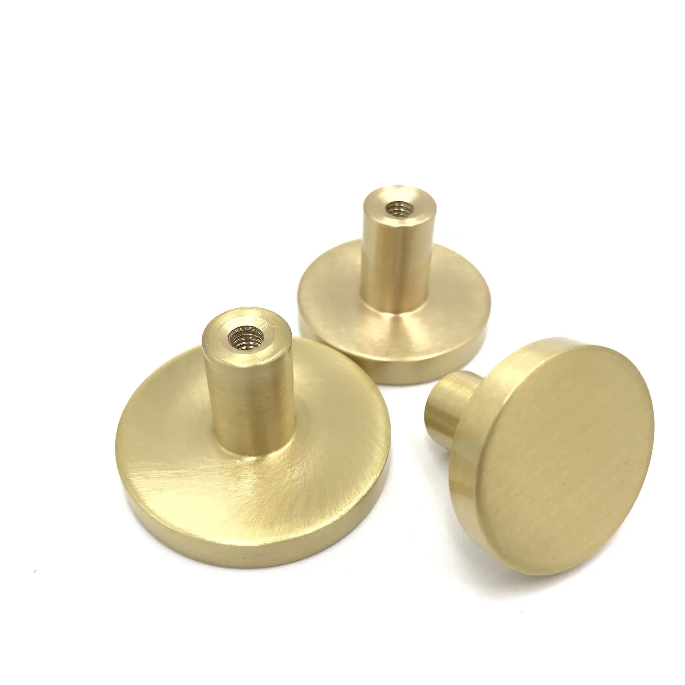 Brass Furniture Round Handle Of Drawer Wardrobe Door Knob Handles Bookcase Dresser Simple Small Pulls Cabinet Single Hole Handle