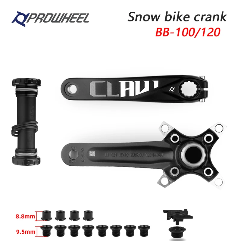 Prowheel Snow Bike Crank CLAW-TT/MPX11 170mm Crank with Bottom bracket BB100/120mm Fat bicycle crankset