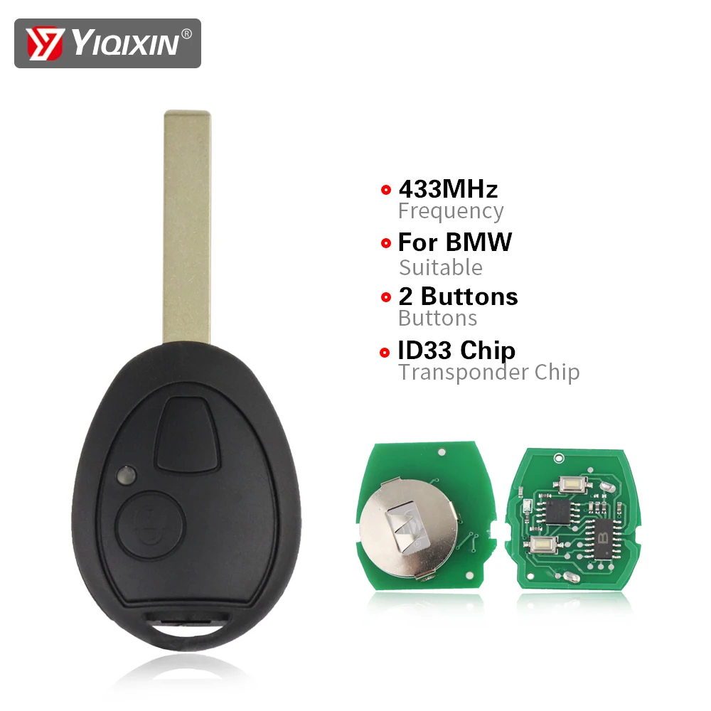 YIQIXIN 315/433Mhz Remote Car Key For Land Range Rover Discovery 75 Z3 Z4 X3 X5 E46 E39 E34 E36 For MG7 BMW Mini Cooper R53 R50