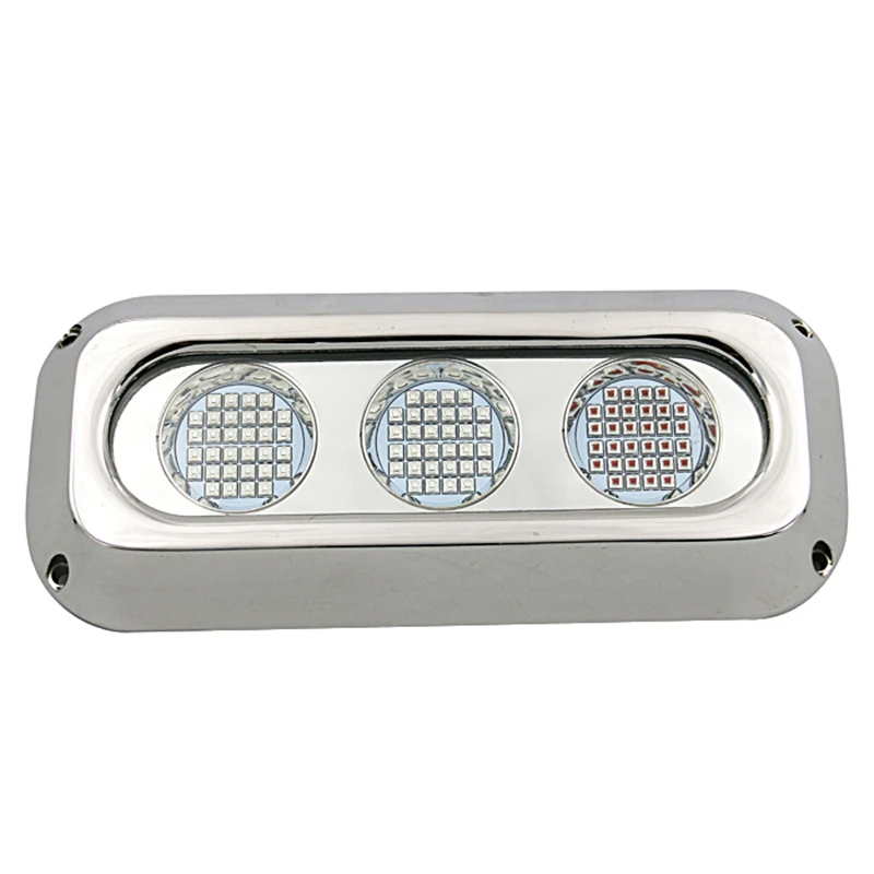 Imagem -02 - Rgb Rgbw 316l de Led Subaquático Luz Marinha Iate Piscinas Lagoas Barco Luz Dh-b288 Aço Inoxidável Dc12v 24v 288w Branco