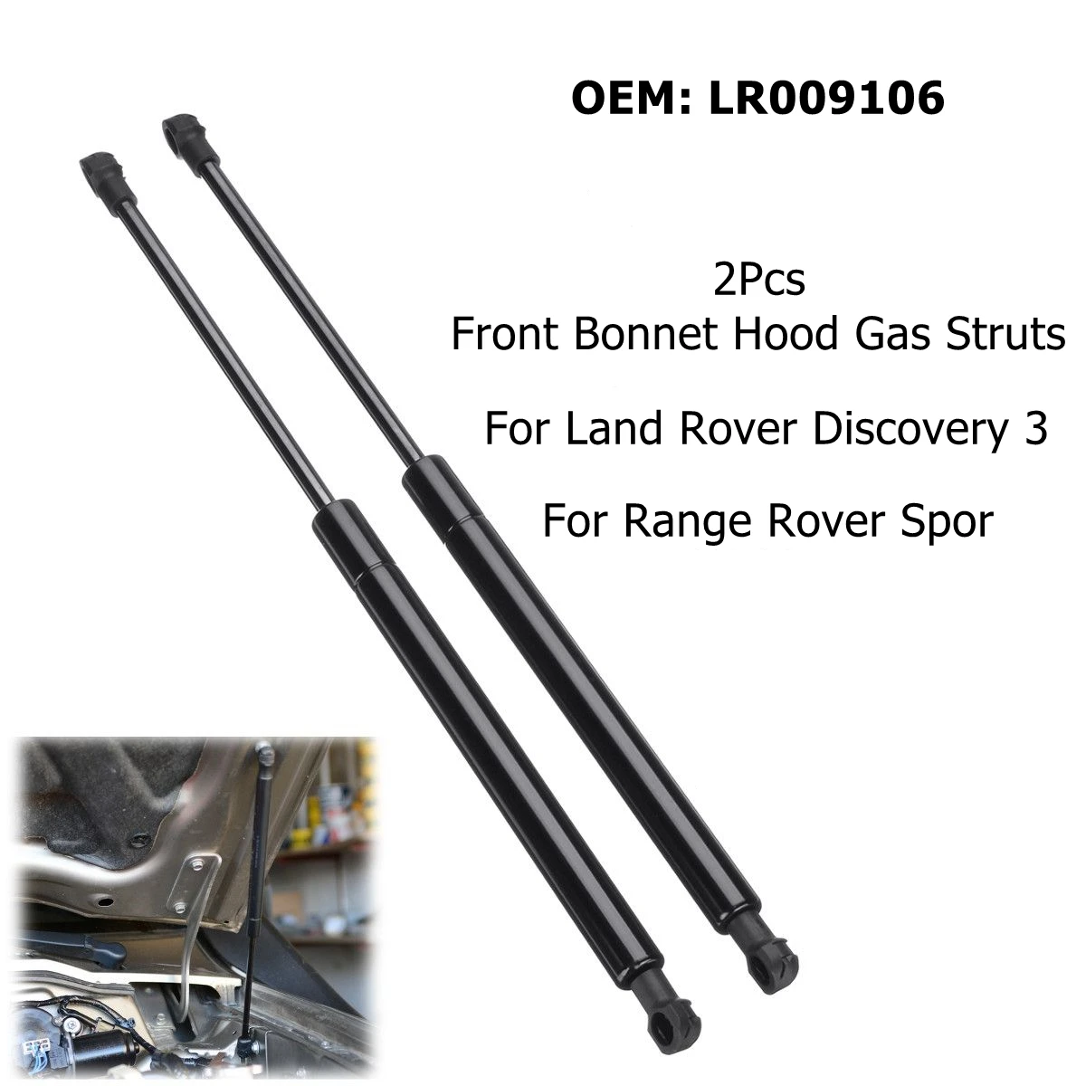 

LR009106 BKK780010 32030482 2Pcs Front Bonnet Hood Gas Struts For Land Rover Discovery 3 4 For Range Rover Sport Lifter