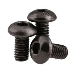 ISO 7380 Grade 10.9 Black Nickel Plating Semi-Circular Head Hexagon Screw Mushroom Head Hexagon Bolt M2-M3 20PCS