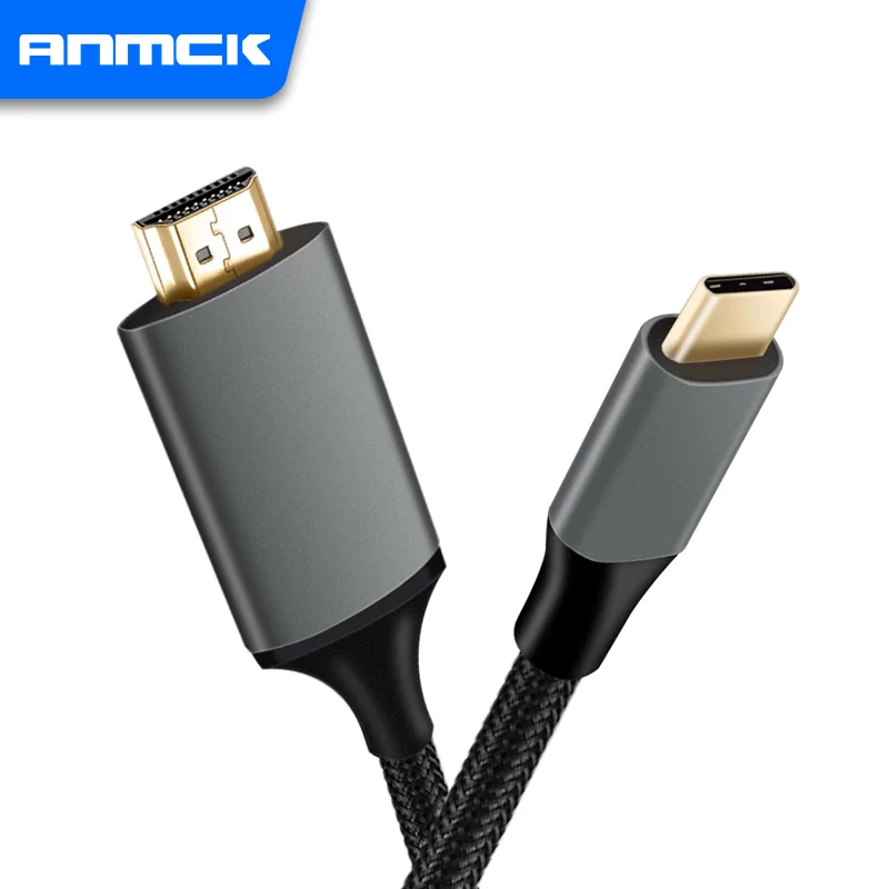 Adaptador tipo C a HDMI, convertidor de Audio Compatible con 4K @ 60 HZ, cable de extensión de vídeo para HDTV, Mac, ordenador, Adaptador de USB-C a HDMI