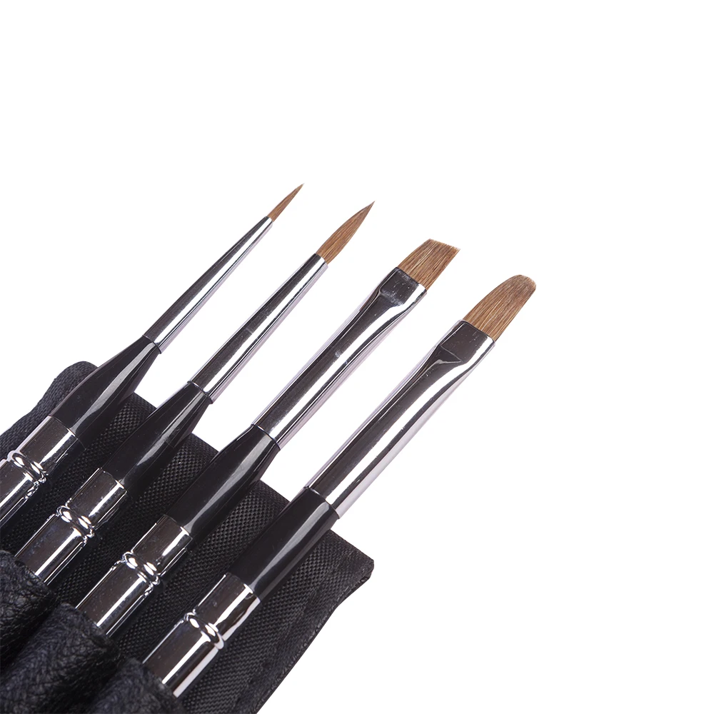 Artsecret-Juego de brochas de arte para pintura de acuarela, Set de 4 brochas de latón de pelo de SP-576, de alta calidad