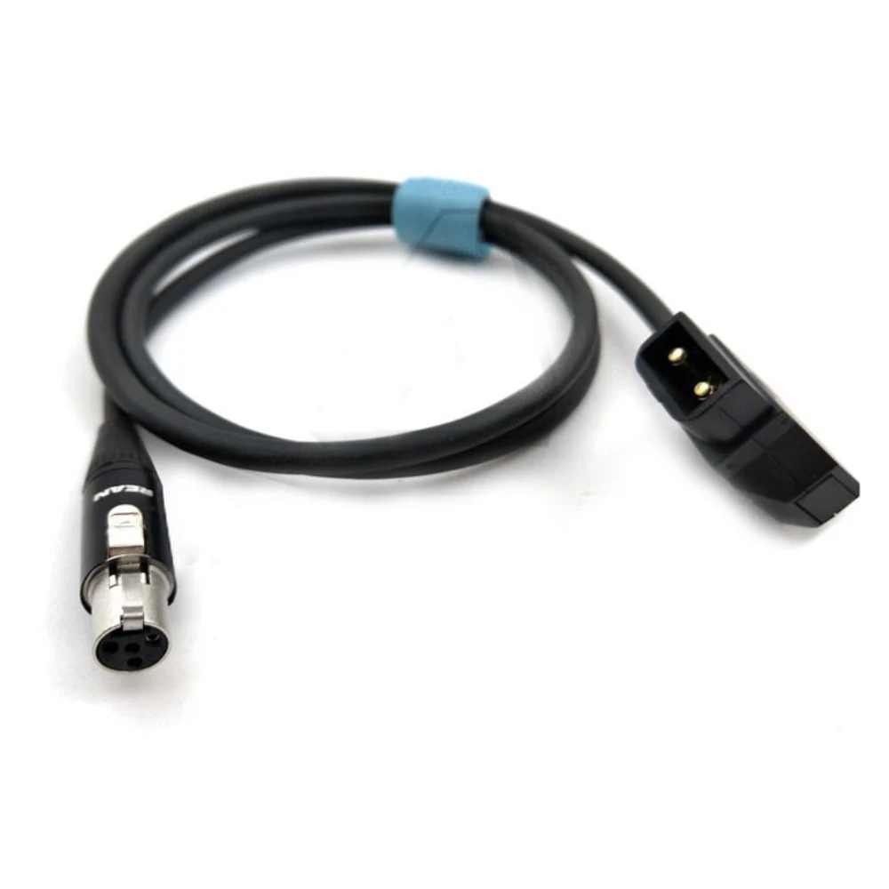 D-tap to Mini XLR 4 Pin Female Power Cable 12V 80cm for TV Logic Monitor VFM-056W VFM-058W