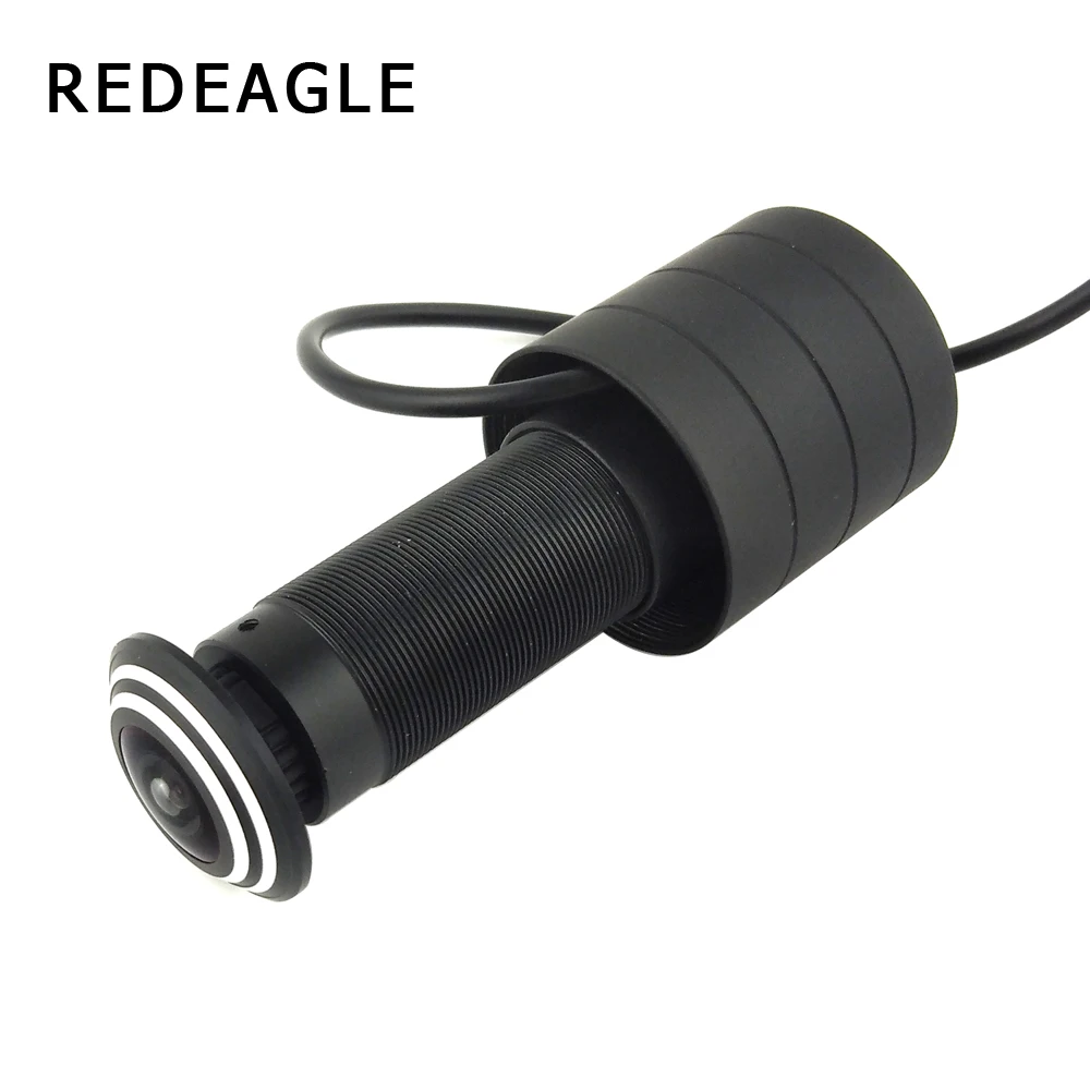 

REDEAGLE 1080P HD AHD Camera Wired CCTV Fish Eye Door Hole Peephole Color Security Camera Wide Angle Metal Body