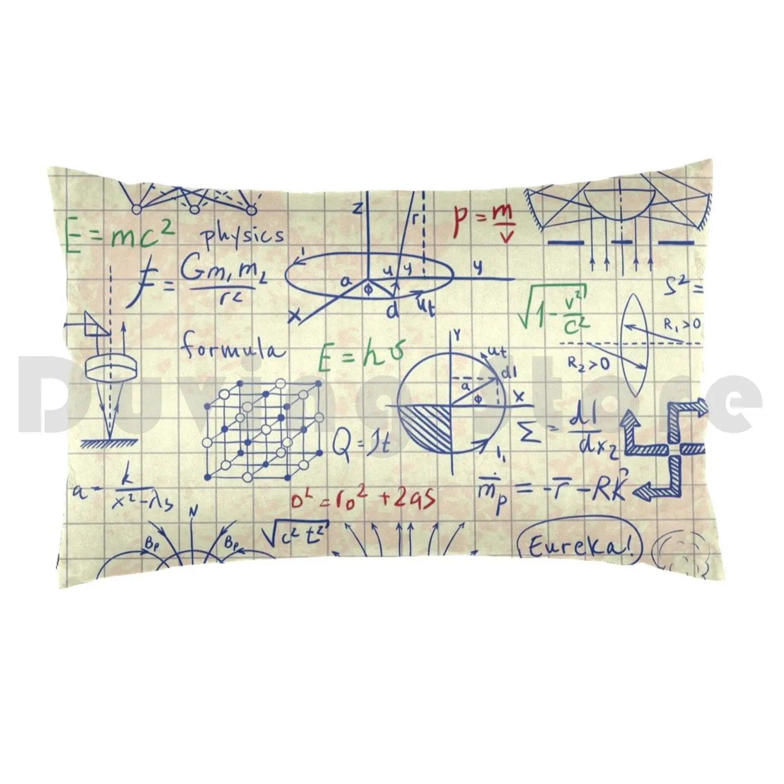 Pillow Case Physical Formulas , Graphics And Scientific Calculations. Back To School