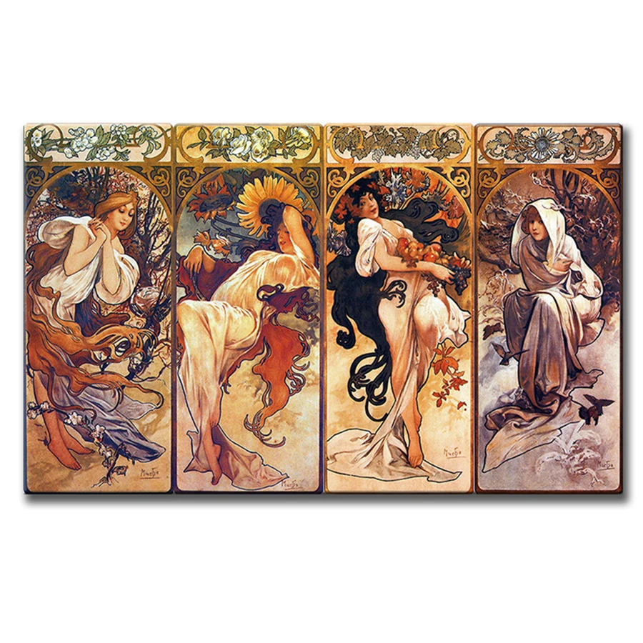 

Alphonse Mucha Art DIY 5D Diamond Painting Handmade Mosaic Cross Stitch Inlaid Diamond Embroidery Picture Of Rhinestones