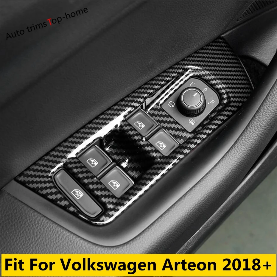 

ABS Door Armrest Window Glass Lift Down Control Swtich Button Cover Trim For VW Volkswagen Arteon 2018 - 2024 Car Accessories