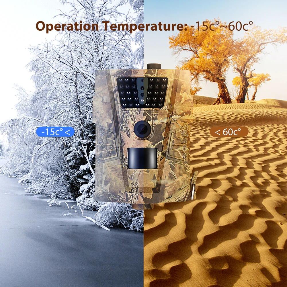 Wildlife Trail Camera 12MP 1080P Infrared Night Vision Hunting Cameras Outdoor Wild Surveillance Tracking HT001B