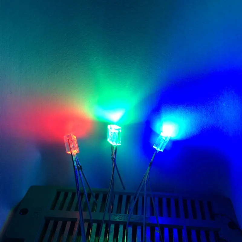100 Stück Rechteckige LEDs 255 Dioden RGB LED Diffuse Kathode / Anode Quadratisch 2*5*5mm Rot Grün Blau Leuchtdioden DIY Diodo – Detail 2