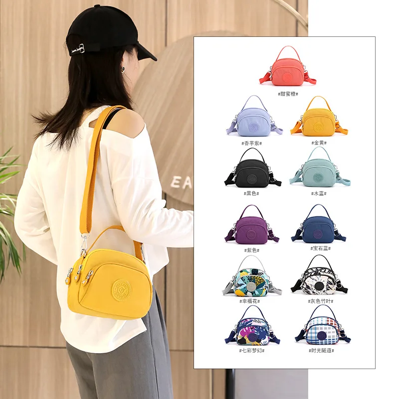 Women Shoulder Bag Fashion Pure Color Casual Tote Outdoor Bag Canvas Handbag Zipper Messenger Crossbody